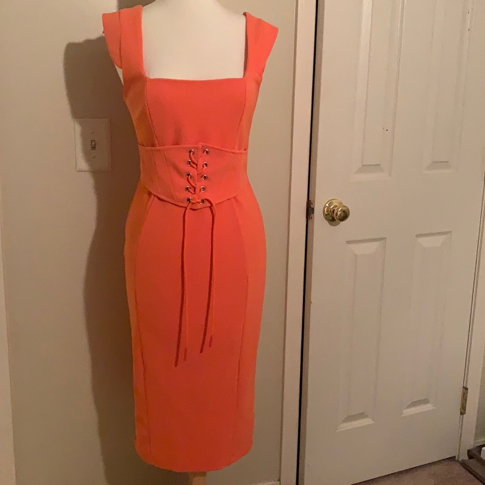 ASOS dress with corset waist belt